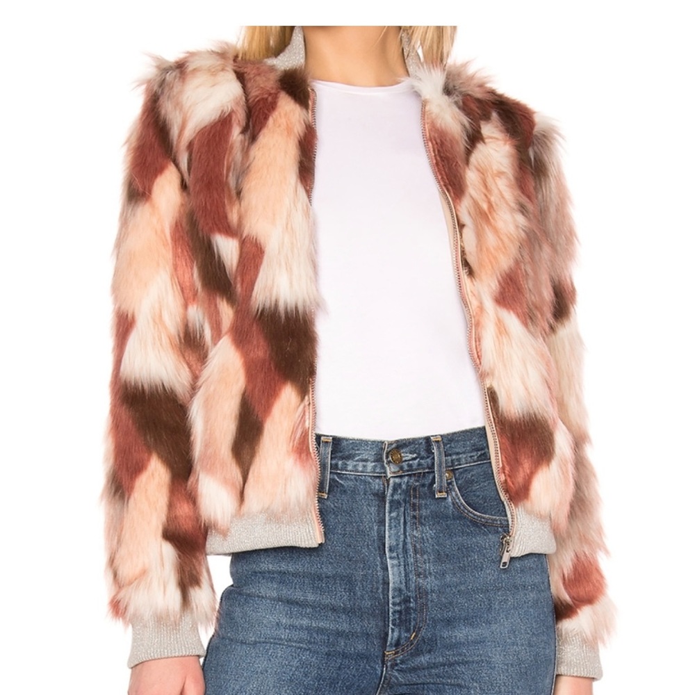 Chaser Faux Fur Bomber jacket, Size M